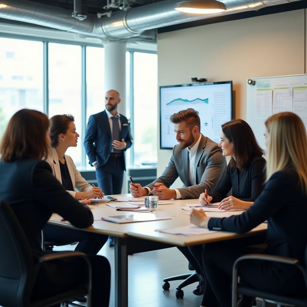 Nossa equipa de coaching durante uma sessão de formação