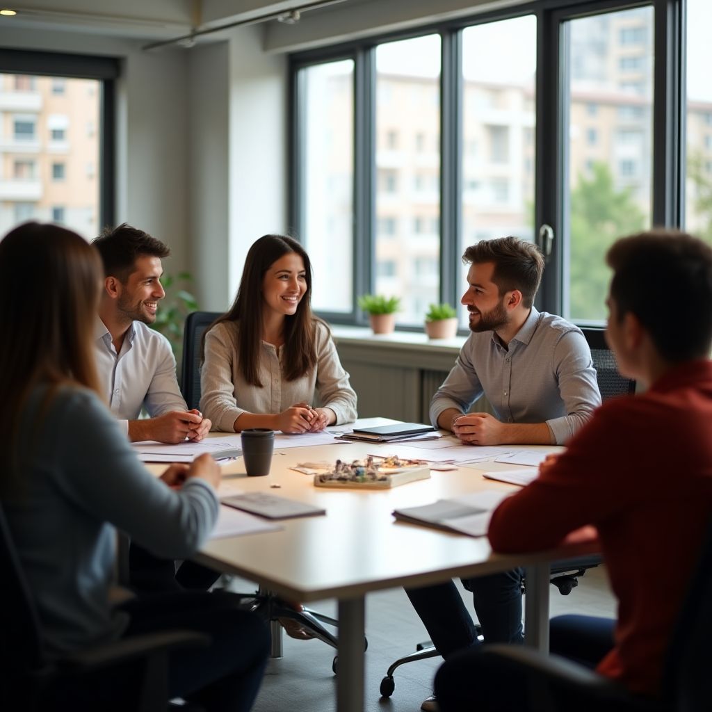 Equipe do Grupo Ribeiro em reunião estratégica